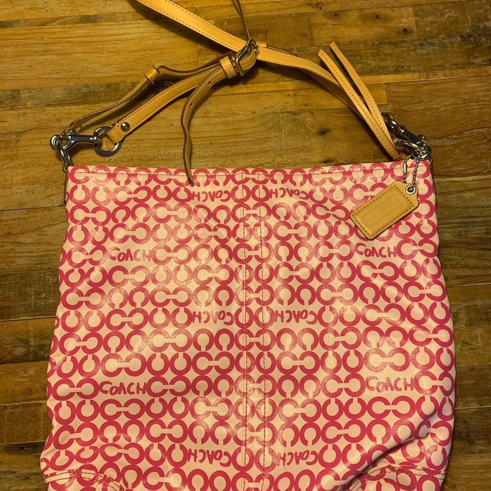 Authentic Coach, pink with monogram C